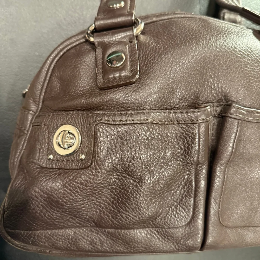 Pelle Studio Brown Leather Satchel Textured Genuine Leather Handbag